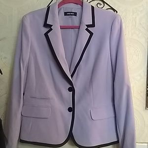 Nine west lavender blazer Size 12 purple black outline jacket